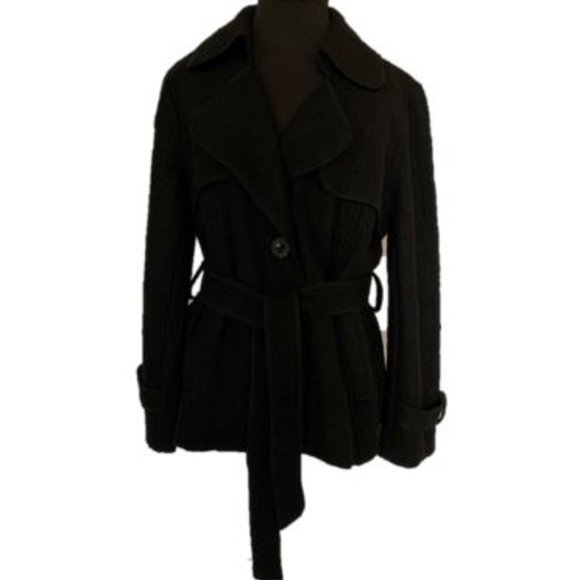 Sandro Paris Wool Belted Pea Coat - Picture 7 of 10